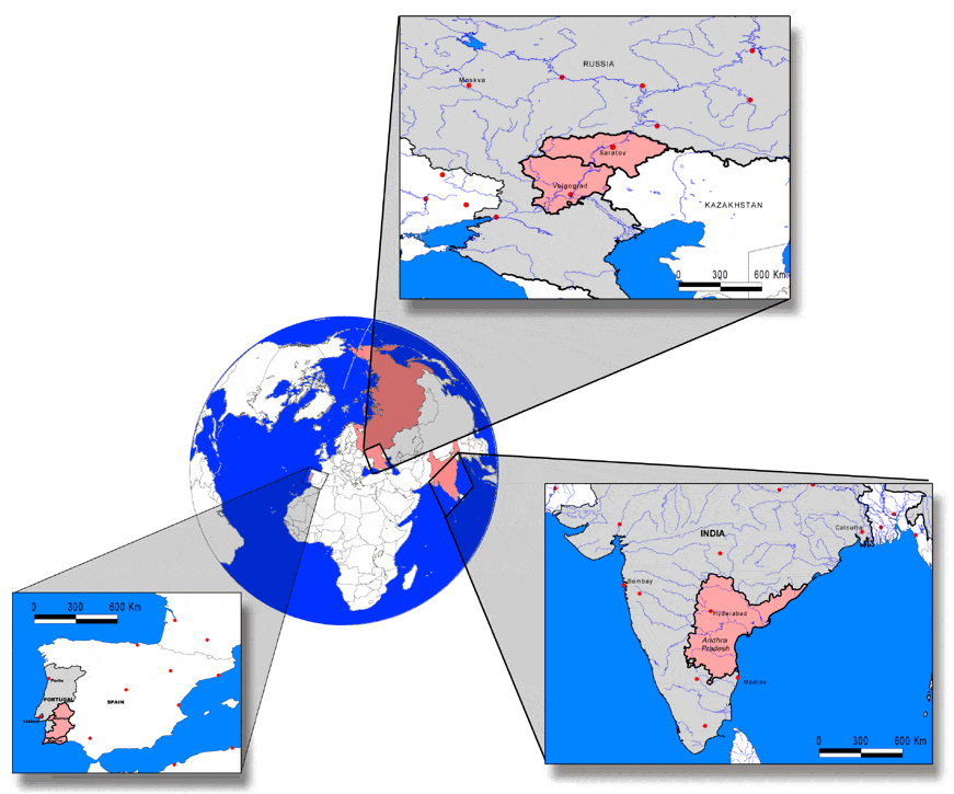 Map of case study regions (62 Kb)